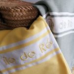 Fouta plat Authentique brodée Île de Ré