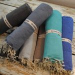 Fouta nid d'abeille couleur nature