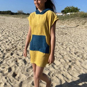 Poncho surf curry 100% coton